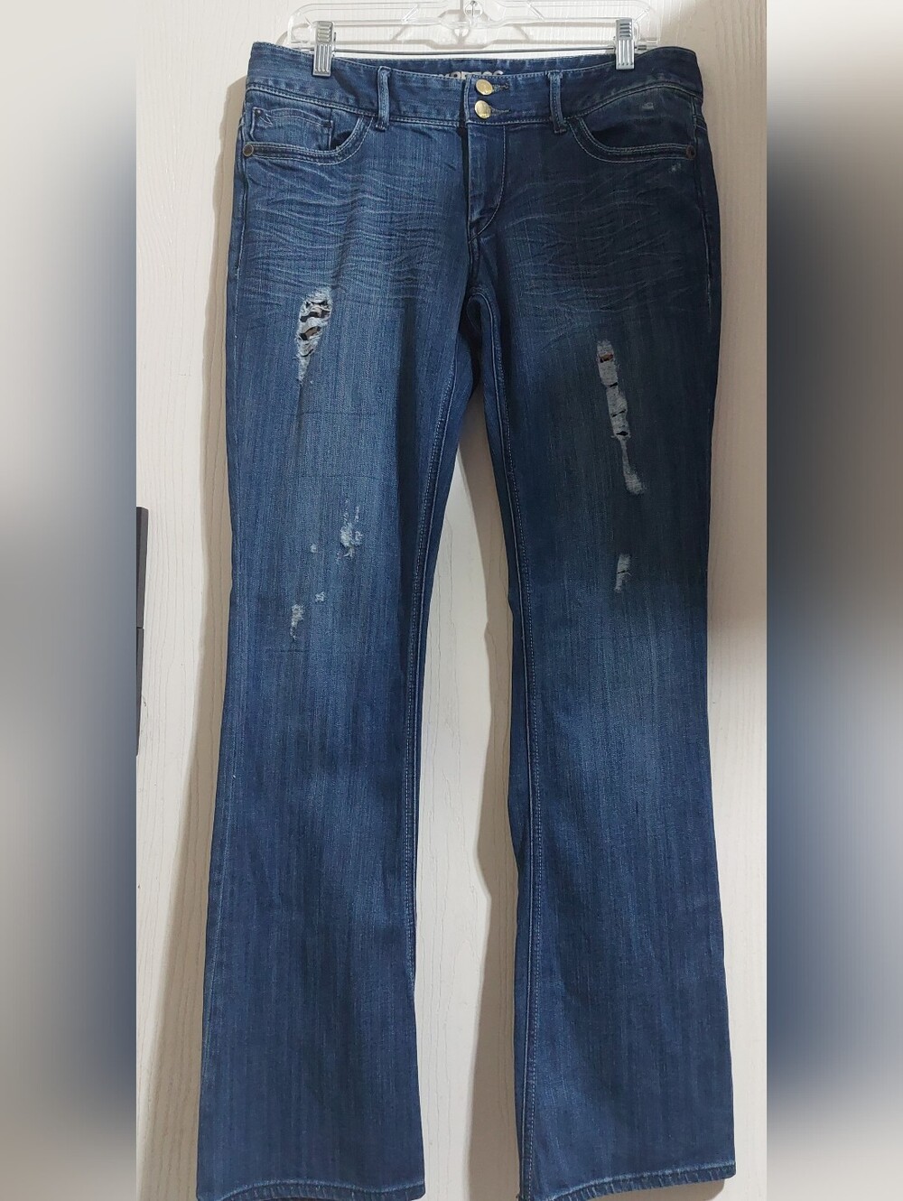 Two Express Stella Flare And Fit Dark Blue Jeans  Size 10